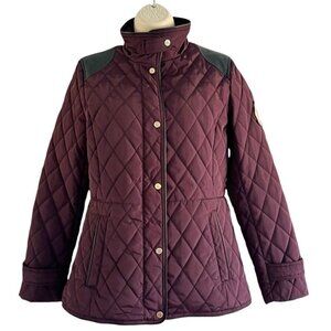 Lauren Ralph Lauren Women's Sz XS Burgundy Quilted Puffer Coat Jacket